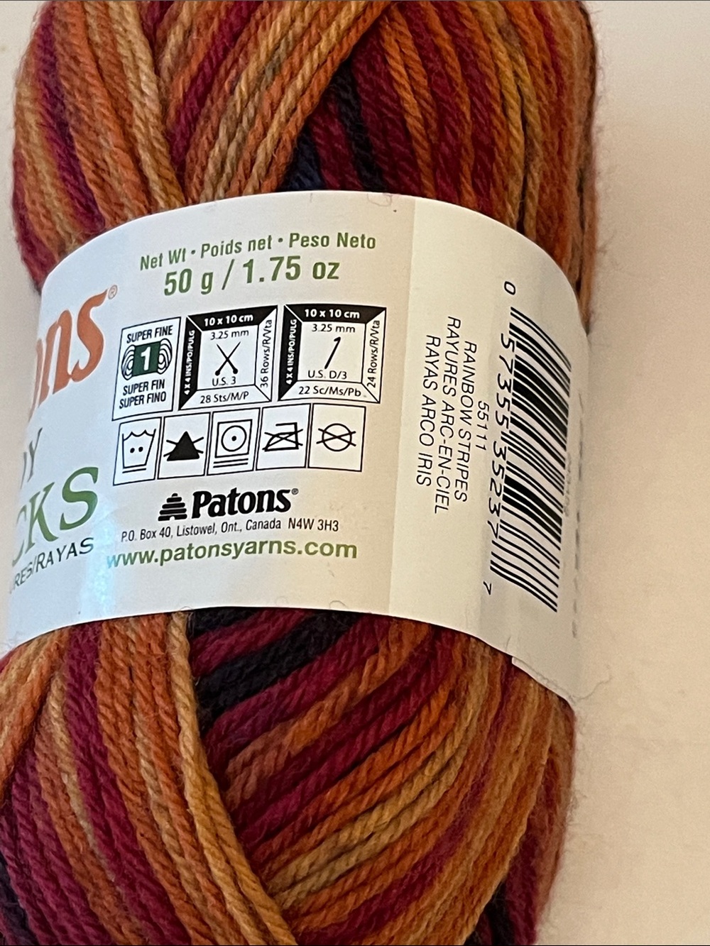 Patons Kroy Socks Yarn, lot of 4, Striping Super Fine Wool Nylon - Picture 3 of 6